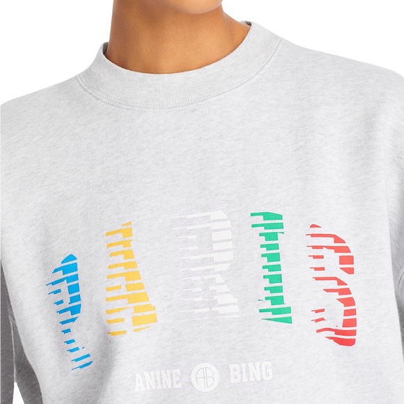 💕Anine Bing Paris Tyler Sweatshirt Gray💕 - Picture 5 of 16